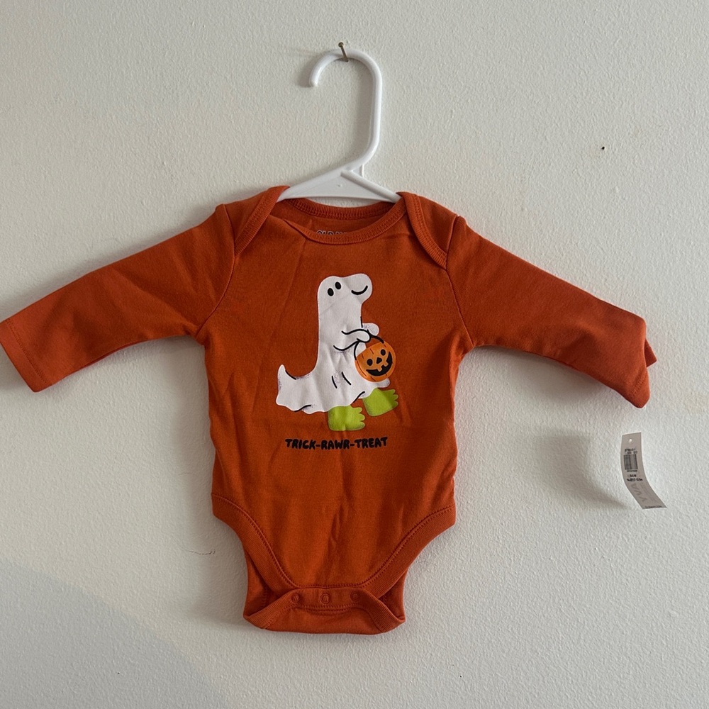 Orange Halloween Ghost Onesie